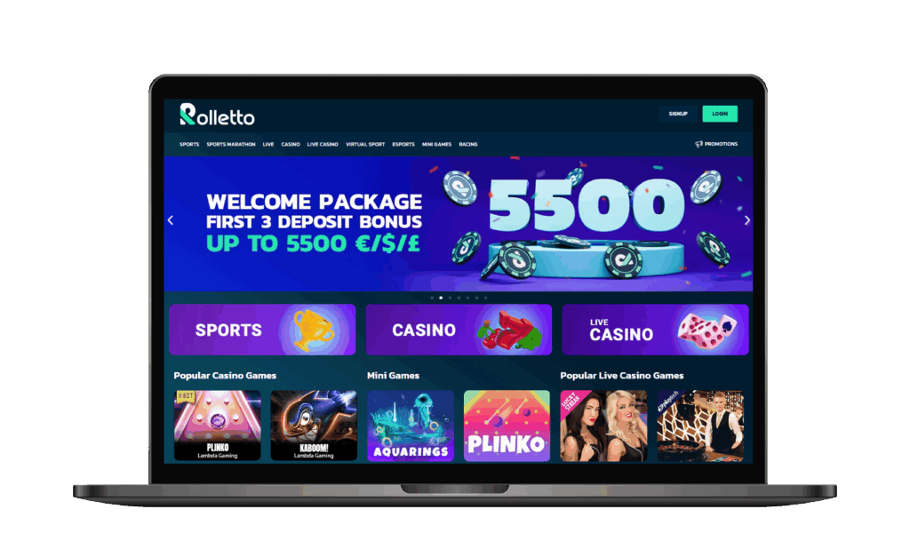 Play the best non-gamstop Rolletto casino and win